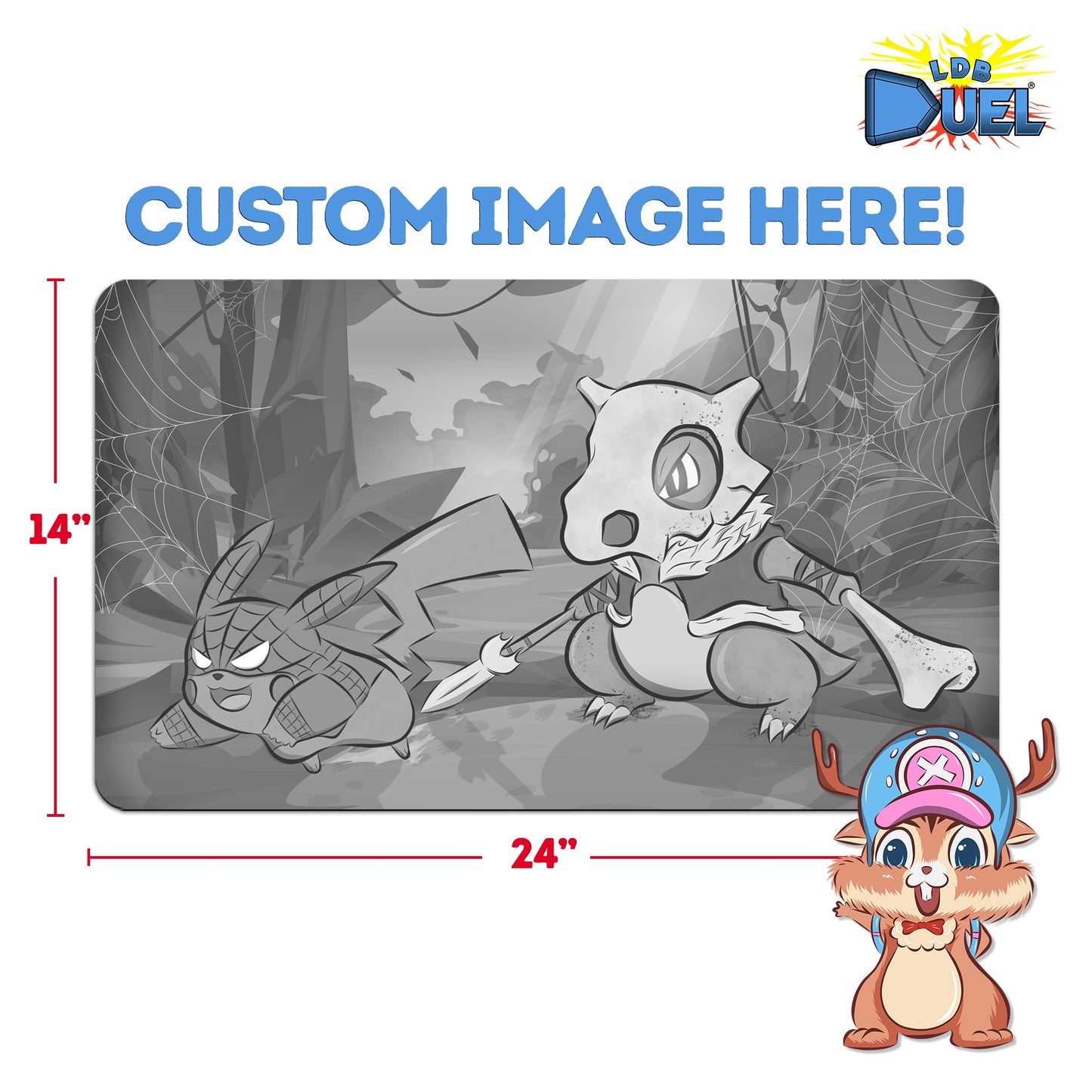 Custom TCG Playmat – 24 x 14 in – Soft Cloth & Rubber Back