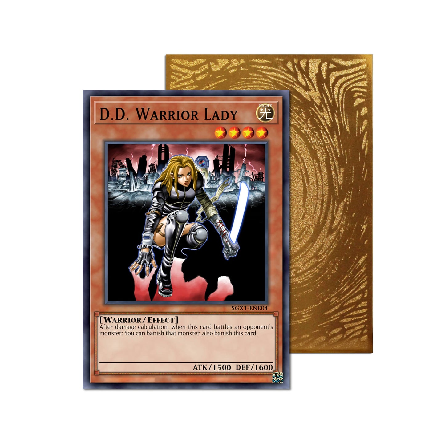 D.D. Warrior Lady Metal Orica Card