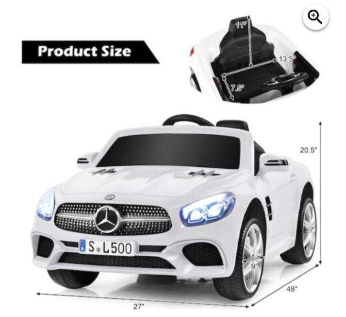 2026 Mercedes Benz 12V SL500 Kids Ride On Car with Remote Control