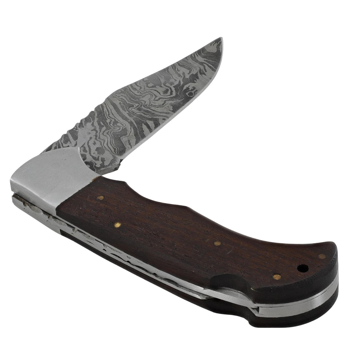 Marshal's Law Damascus Slipjoint Pocket Knife 8″
