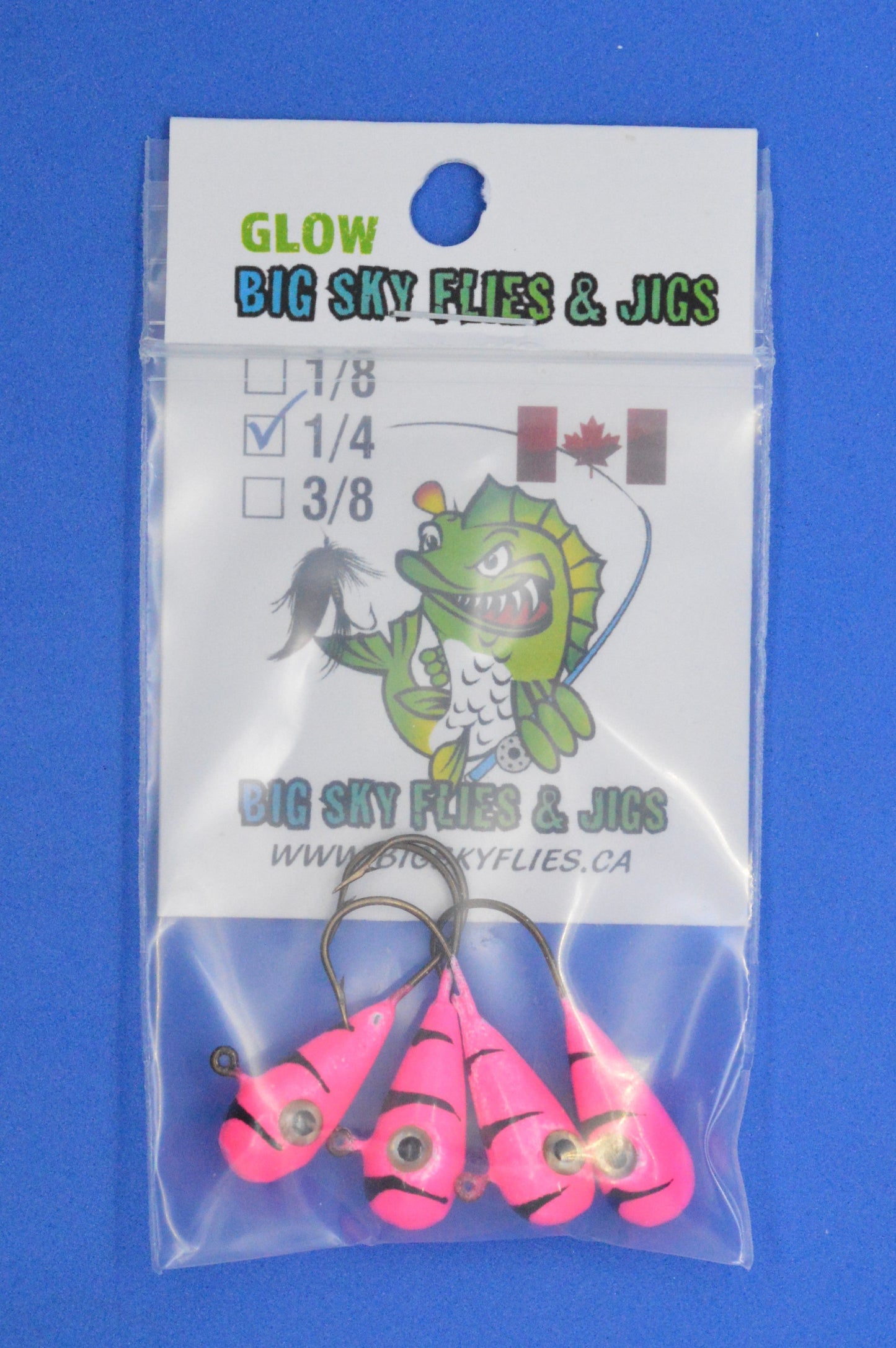 🍁Big Sky Kaleidoscope 1/4oz Glow Jigs 4/pack