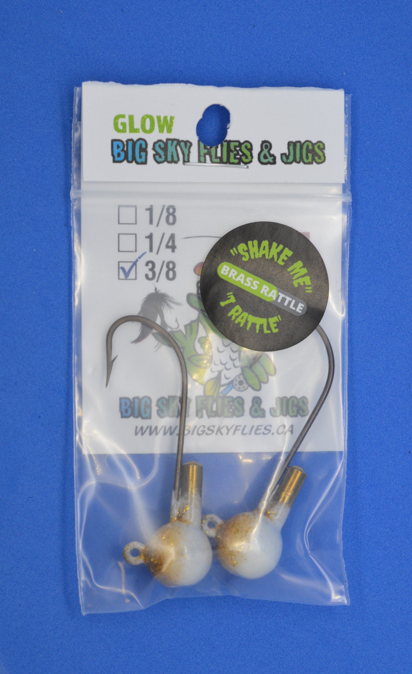 🍁Big Sky Rock & Roll Rattle Jigs Glow 3/8oz 2/pack