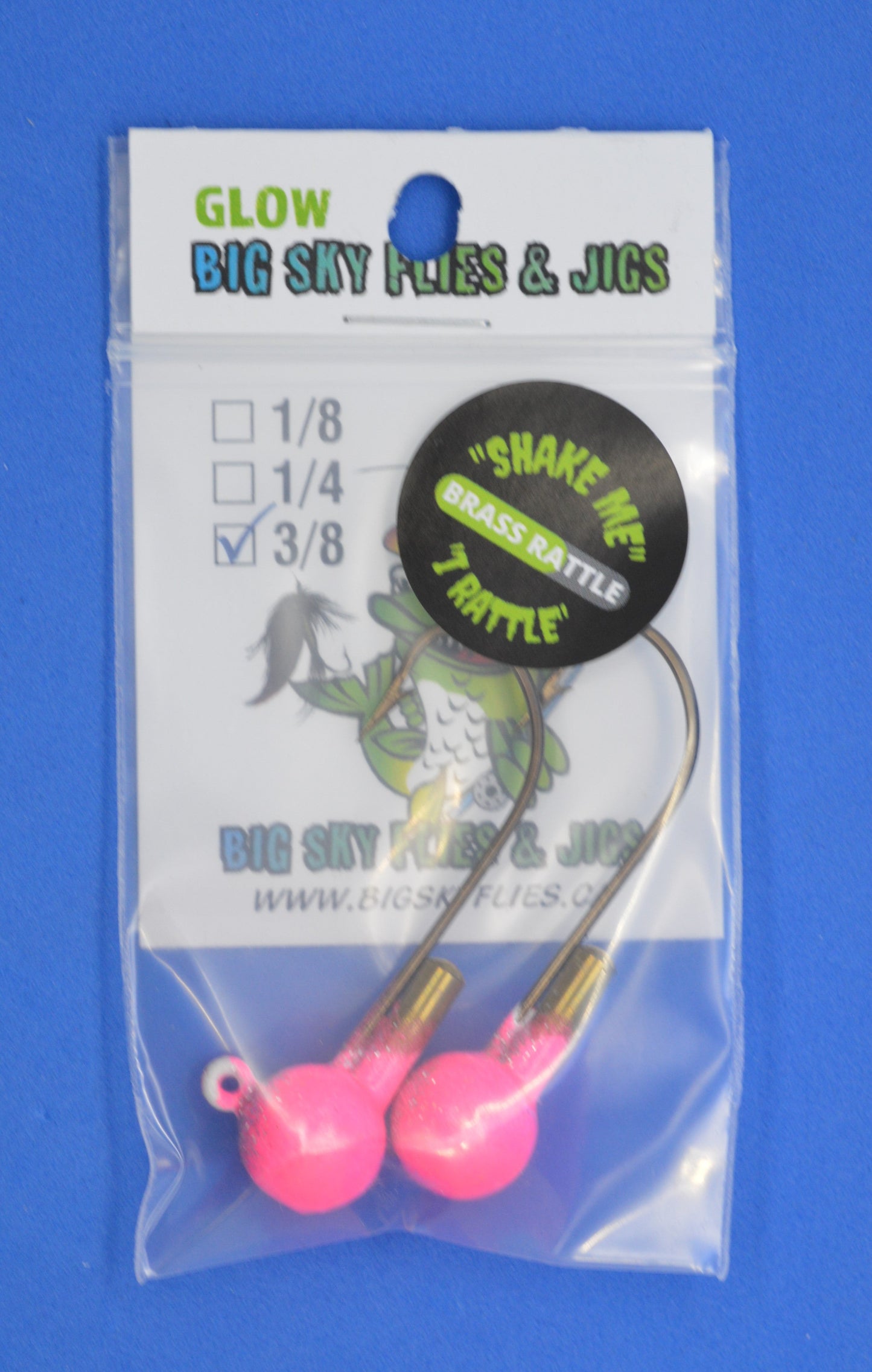 🍁Big Sky Rock & Roll Rattle Jigs Glow 3/8oz 2/pack