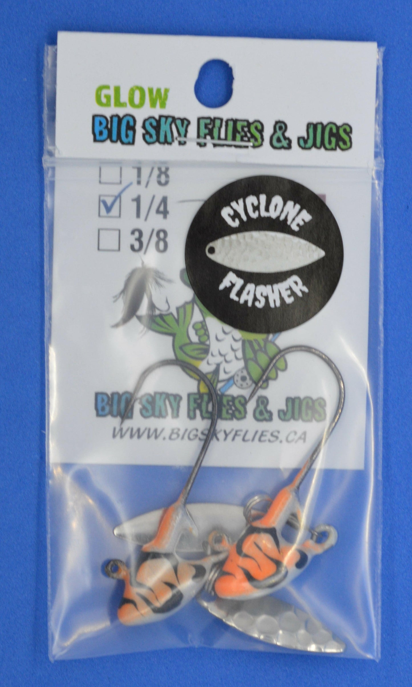 🍁Big Sky Deluxe Cyclone Glow Jigs 3/8oz 2/pack