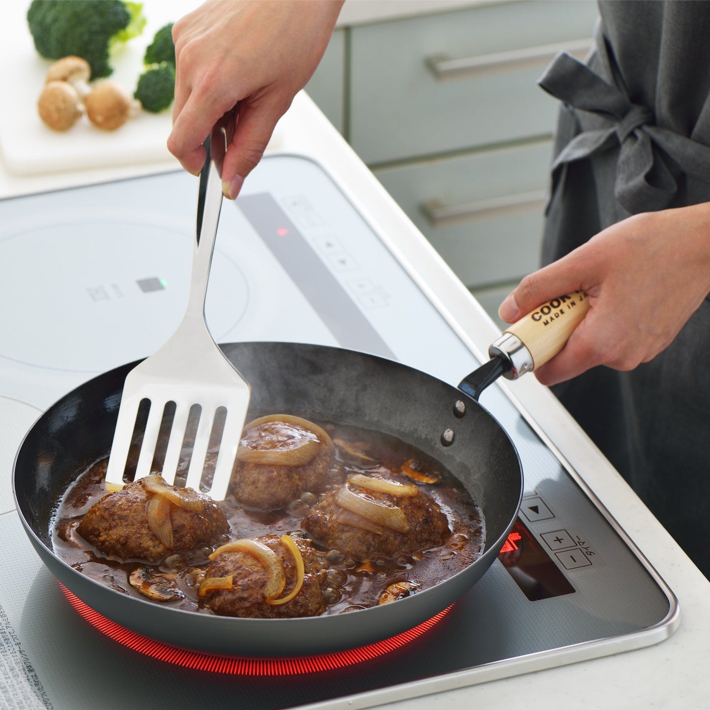 Yoshikawa Cook-Pal Ren Japanese Deep Fry Pan 28cm Carbon Steel | Made in Japan