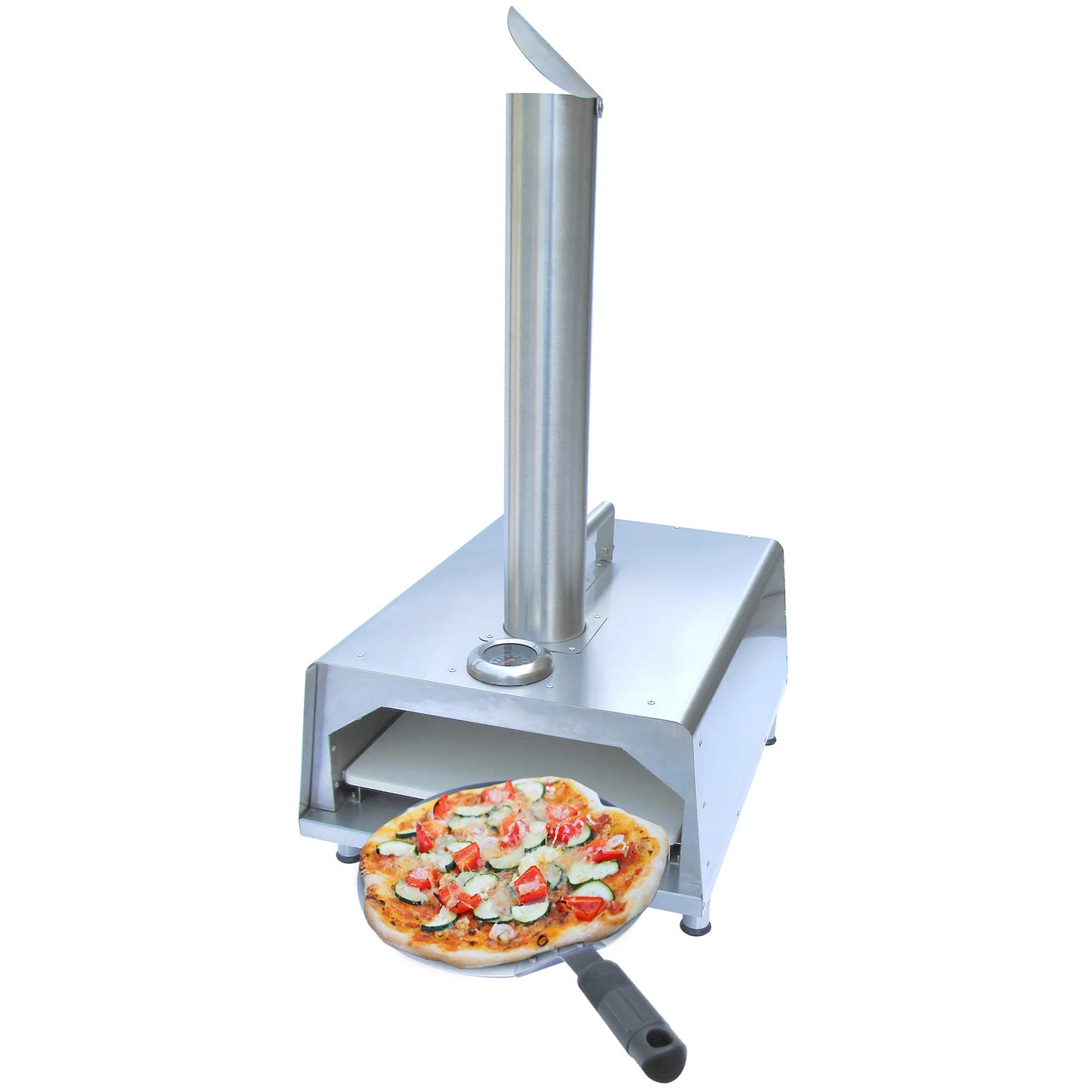 Deluxe Stainless Steel Wood Pellet 13" Pizza Oven Set