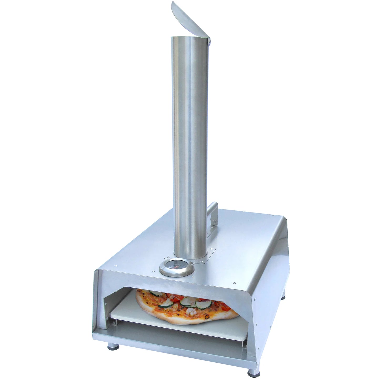 Deluxe Stainless Steel Wood Pellet 13" Pizza Oven Set