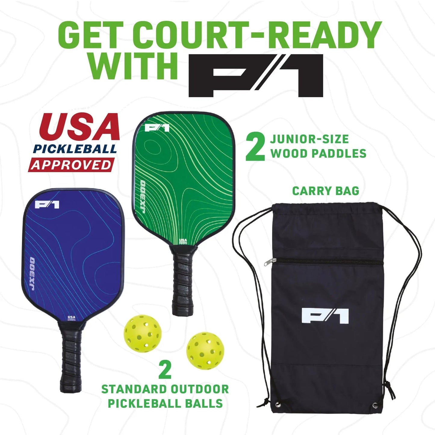 Do-U-Play™ Complete Pickleball Starter Kit for Kids Outdoor