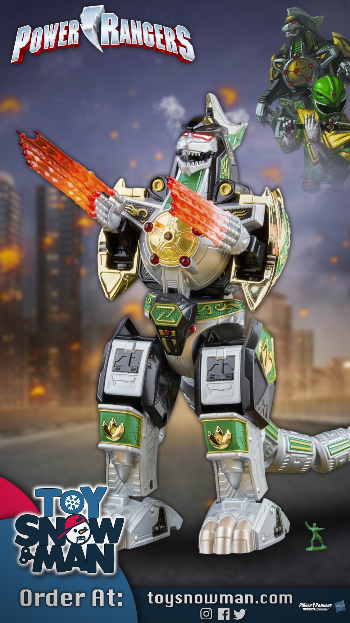 Hasbro Power Rangers Lightning Collection Zord Ascension Project Mighty Morphin Dragonzord