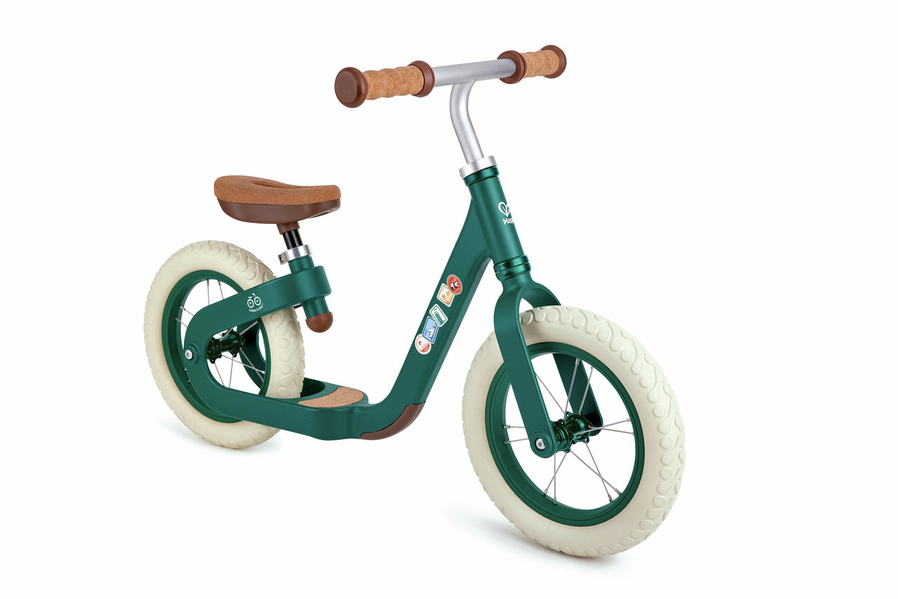Hape Lightweight Adjustable Green Balance Bike for Kids 3+