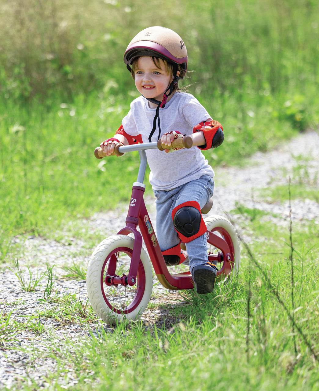 Hape Learn to Ride Lightweight Adjustable Red Aluminum Balance Bike