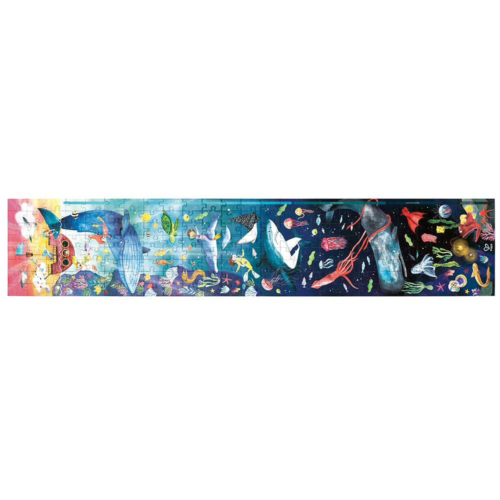 Ocean Life Glow-in-the-Dark Puzzle by Hape – 200 Piece Educational Toy