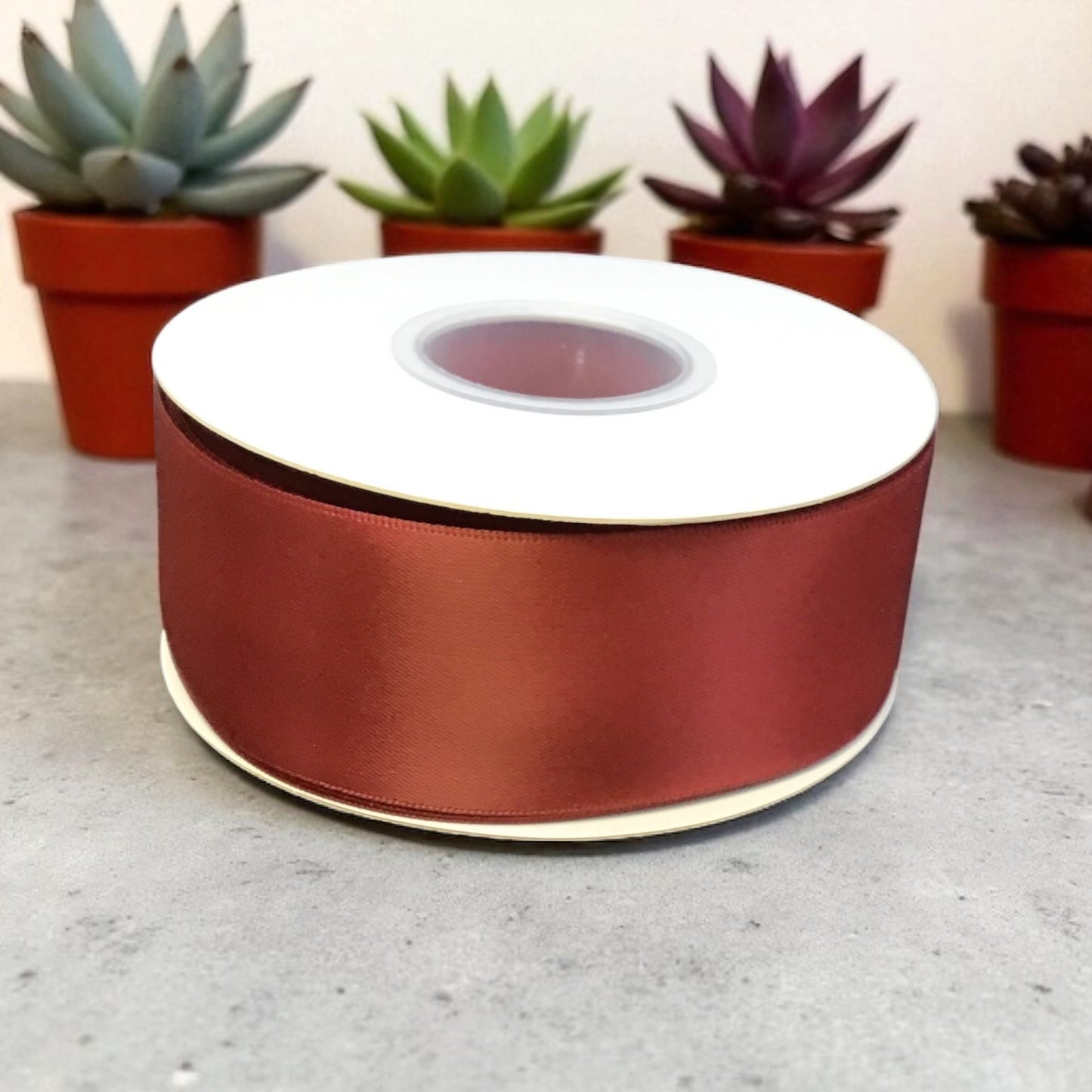 Satin Ribbon Double Face- Maroon #789 -3.8 cm Wide