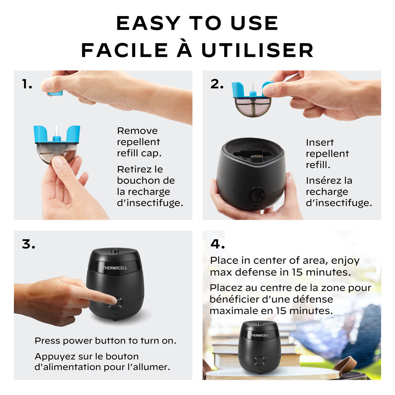 E65 Rechargeable Mosquito Repeller + FAST Charging Dock