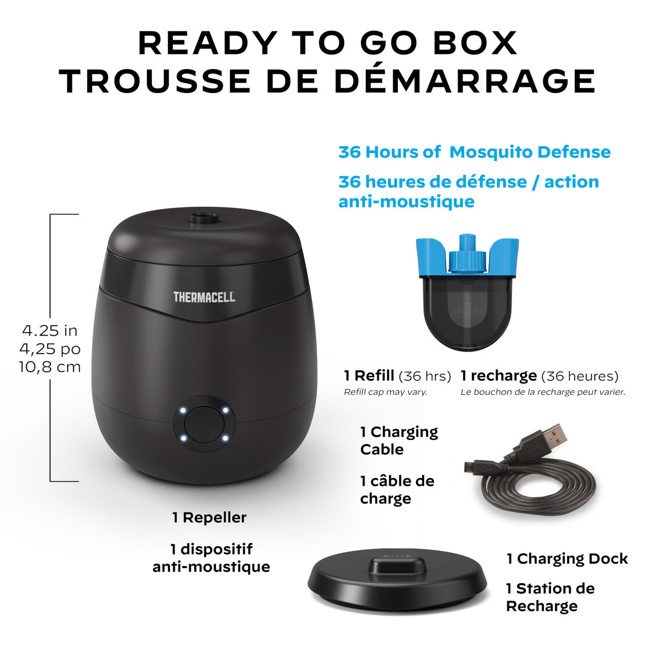 E65 Rechargeable Mosquito Repeller + FAST Charging Dock