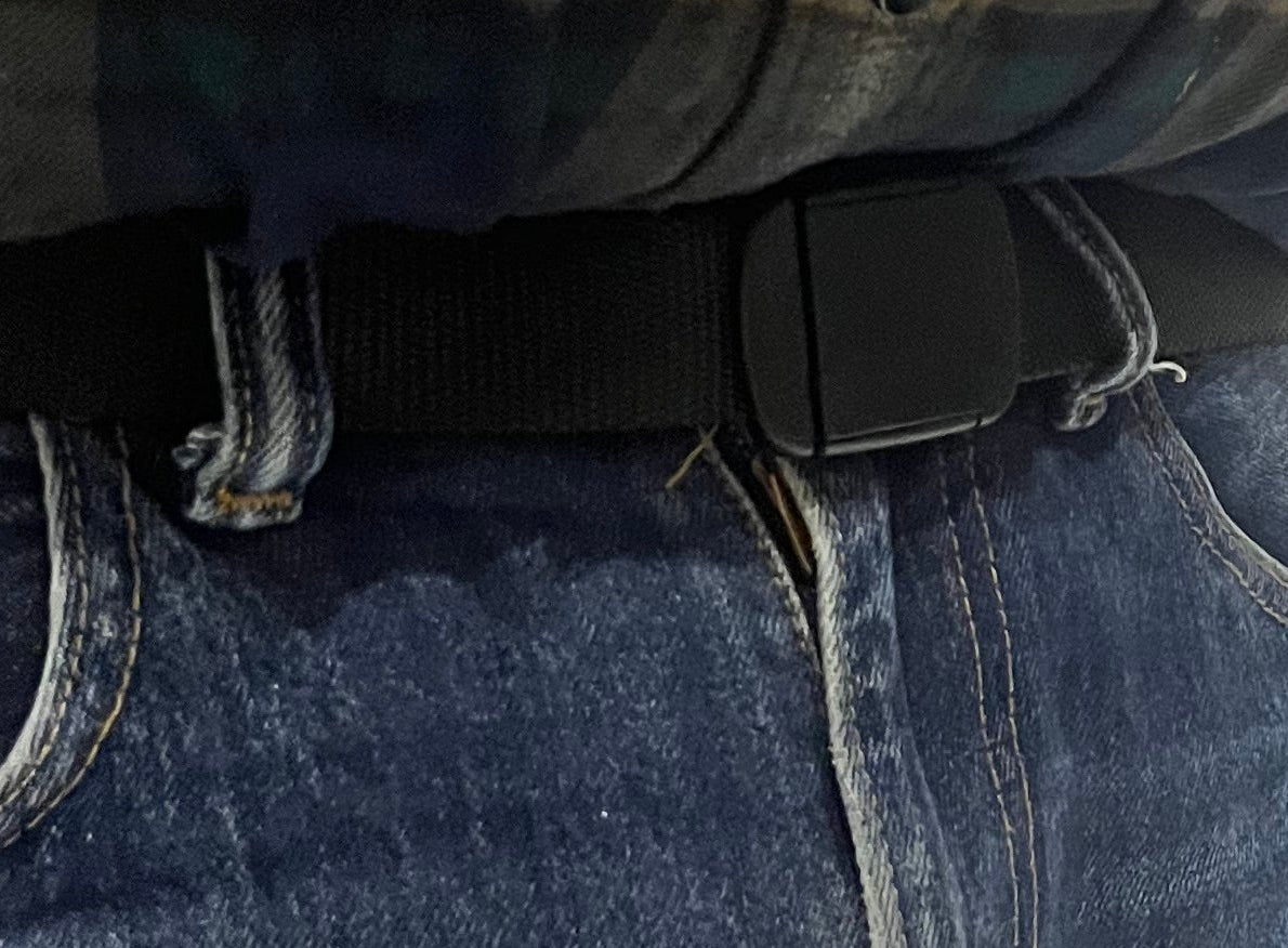 Europe Bound Webbed Utility Belt with Secret Compartment - Fits to 50" Length