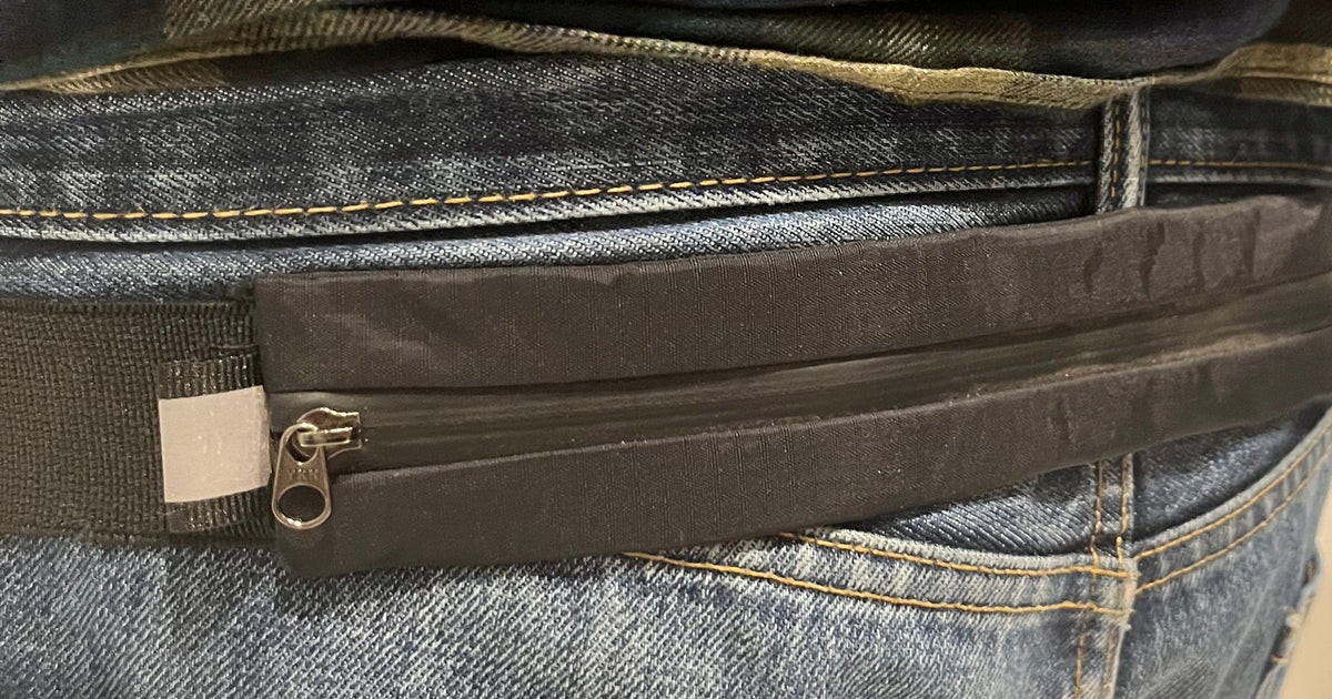 Europe Bound Waterproof Money Belt with Expandable Secret Pocket & Stretch fit to 50"