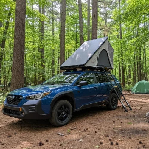 Enthuze Econo Triangle Rooftop Tent - Low Profile & Lightweight Hard Shell RTT