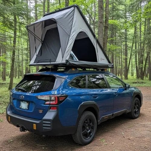 Enthuze Econo Triangle Rooftop Tent - Low Profile & Lightweight Hard Shell RTT
