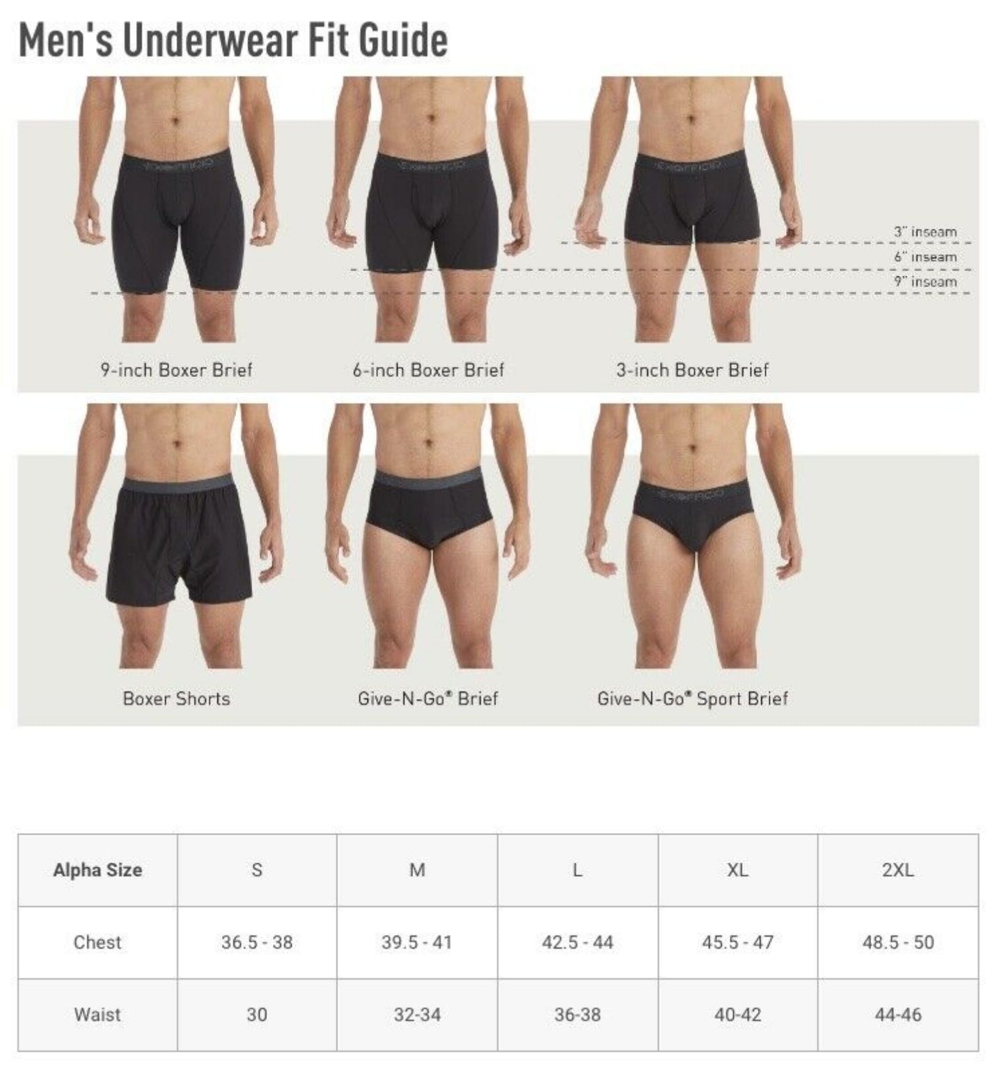 Exofficio Men's Give N Go 2.0 Boxer Briefs