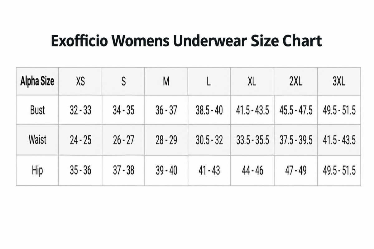 Exofficio Give-N-Go Cross Over Bras Sizes XS-M