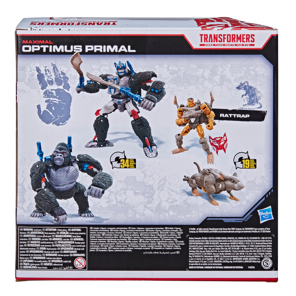Transformers War for Cybertron - Netflix - Optimus Primal and Rattrap - Exclusive