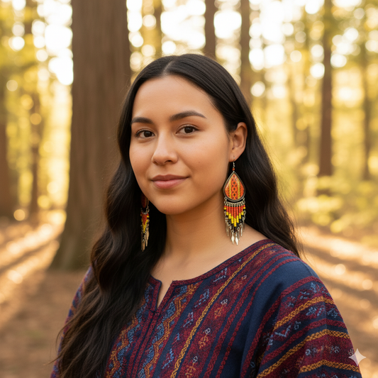 OldTribes™ Southwestern Painted Pink Earrings