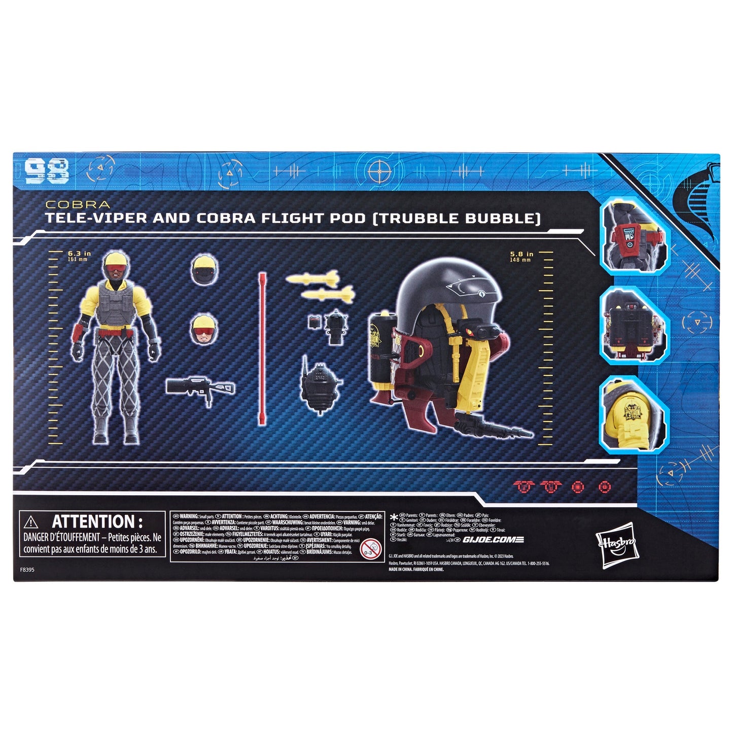G.I. Joe Classified Series Python Patrol Tele-Viper & Cobra Flight Pod - Trubble Bubble