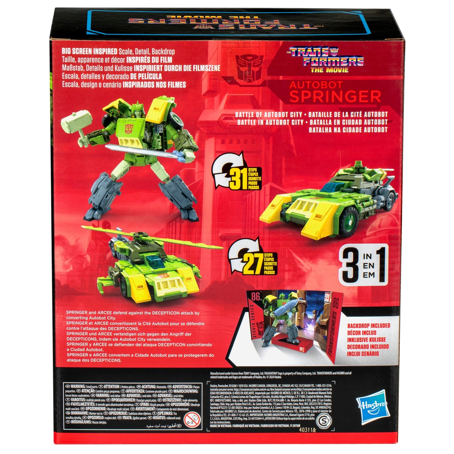 Transformers Studio Series Leader The Transformers: The Movie 86-30 Springer (missing part)