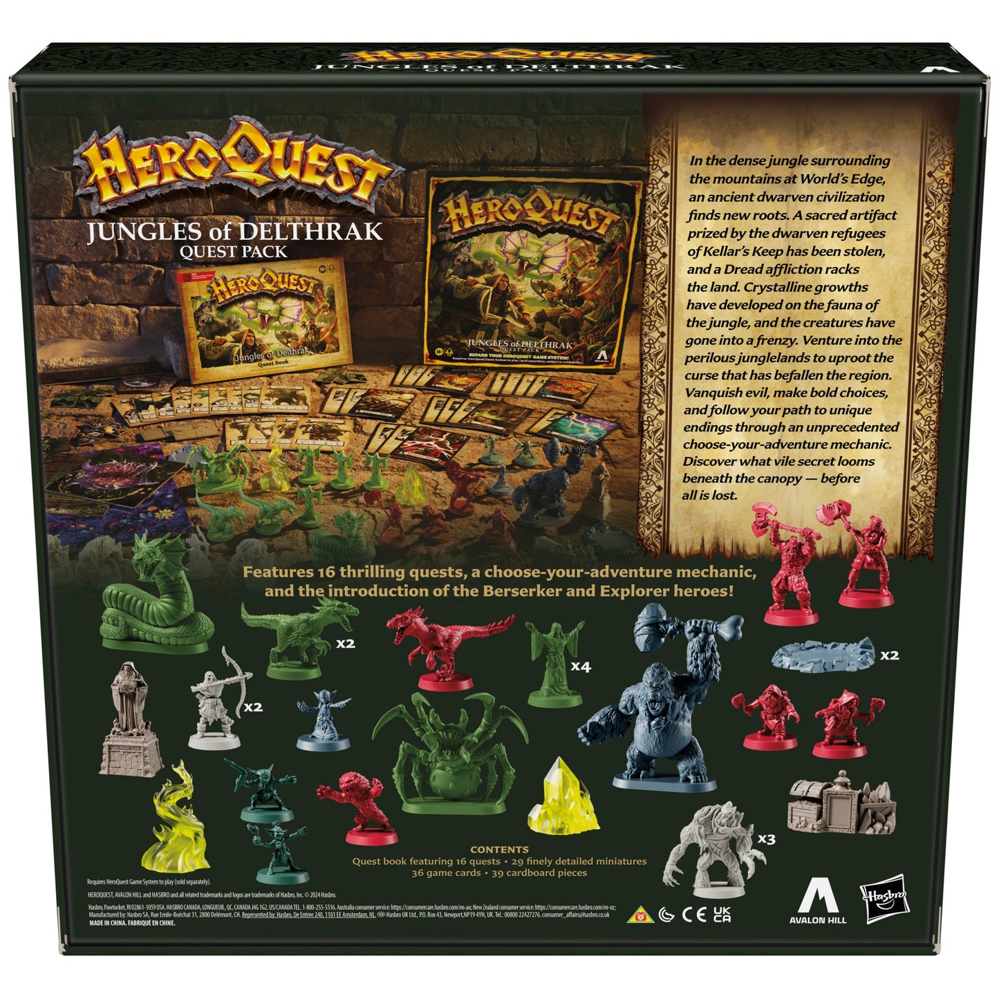 Avalon Hill HeroQuest Jungles of Delthrak Quest Pack