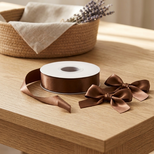 30 Meter Double Face Brown #847 Ribbon Roll