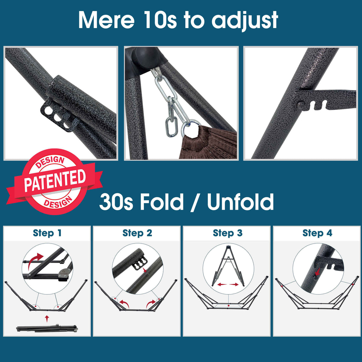 Original Collapsible Hammock with Stand