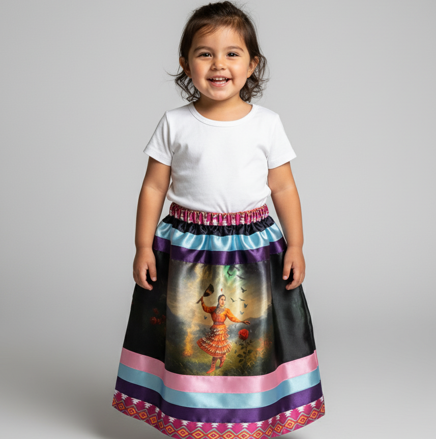 OLDTRIBES™  Satin Infants Dancing of Wind Ribbon Skirt