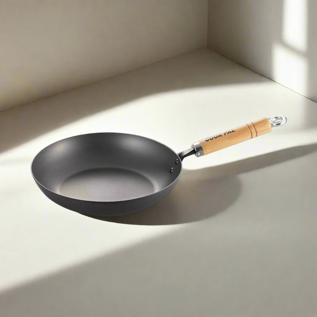 Yoshikawa Cook-Pal Ren Japanese Carbon Steel Frying Pan 20cm | Made in Japan