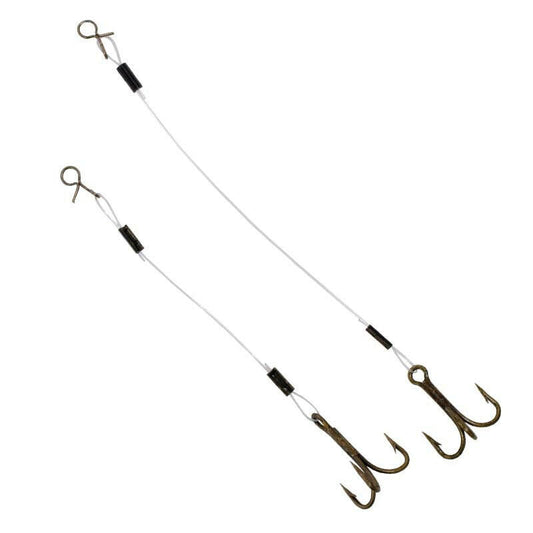 🍁COMPAC Fluorocarbon Stinger Hooks w/Fas Snap connectors.
