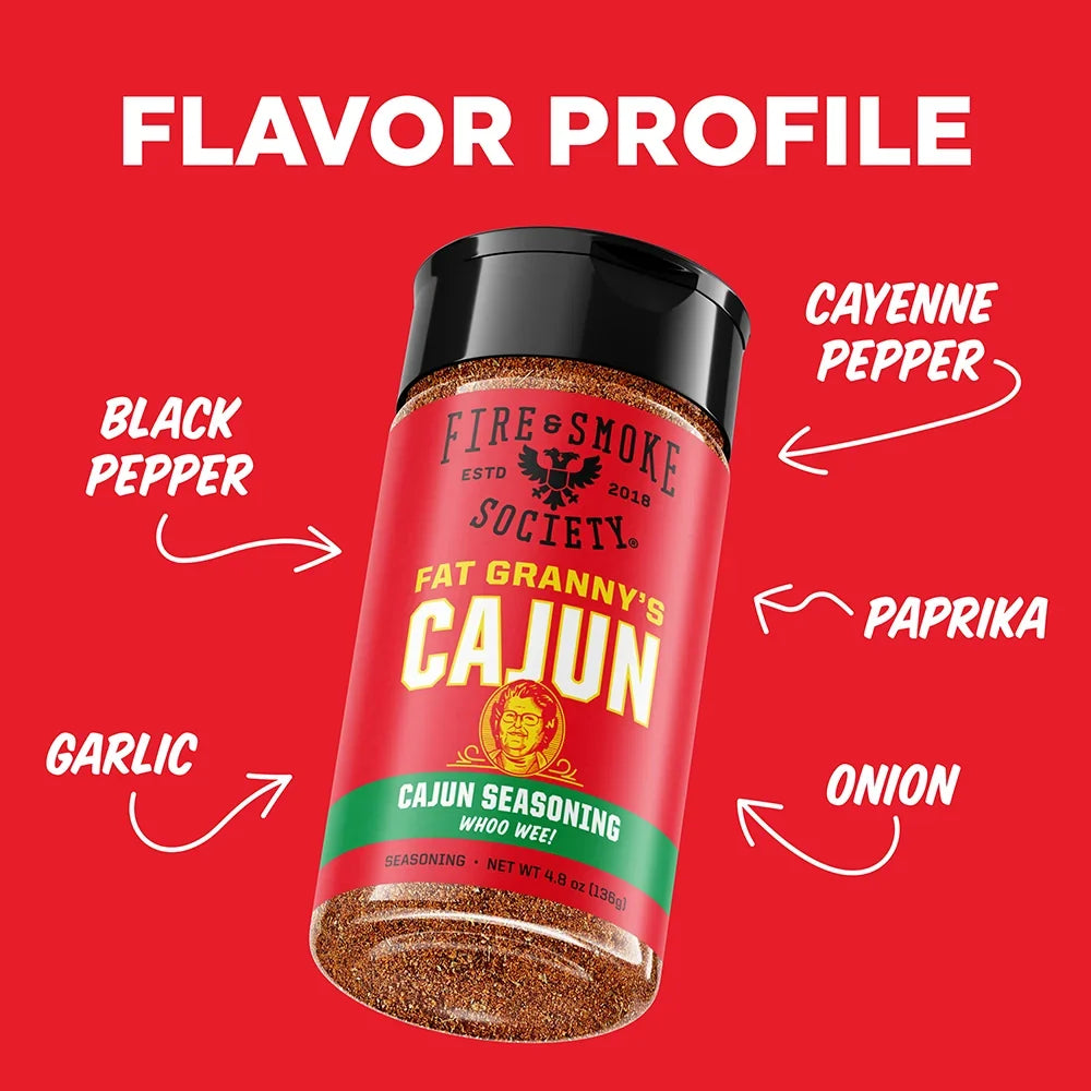 Fire & Smoke Society Fat Granny's Cajun Steak Seasoning – 4.8 oz