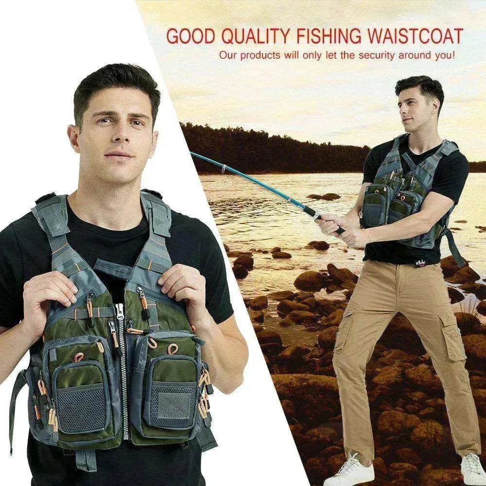 Fishing Outdoor Sport Flying Men Respiratory Jacket Safety Vest Survival Utility Vest