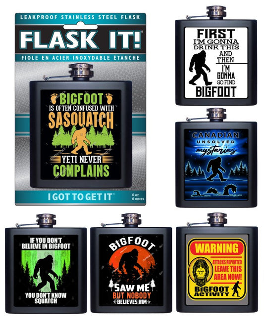 Assorted Flask Set - BigFoot 6ct