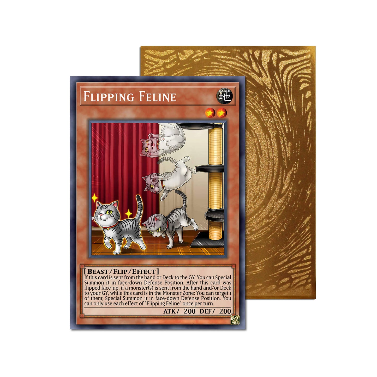 Flipping Feline Metal Orica Card