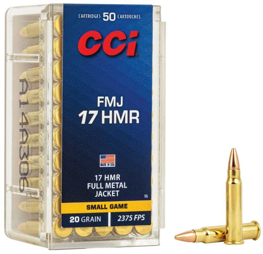 CCI Full Metal Jacket 17 HMR 20 Grain