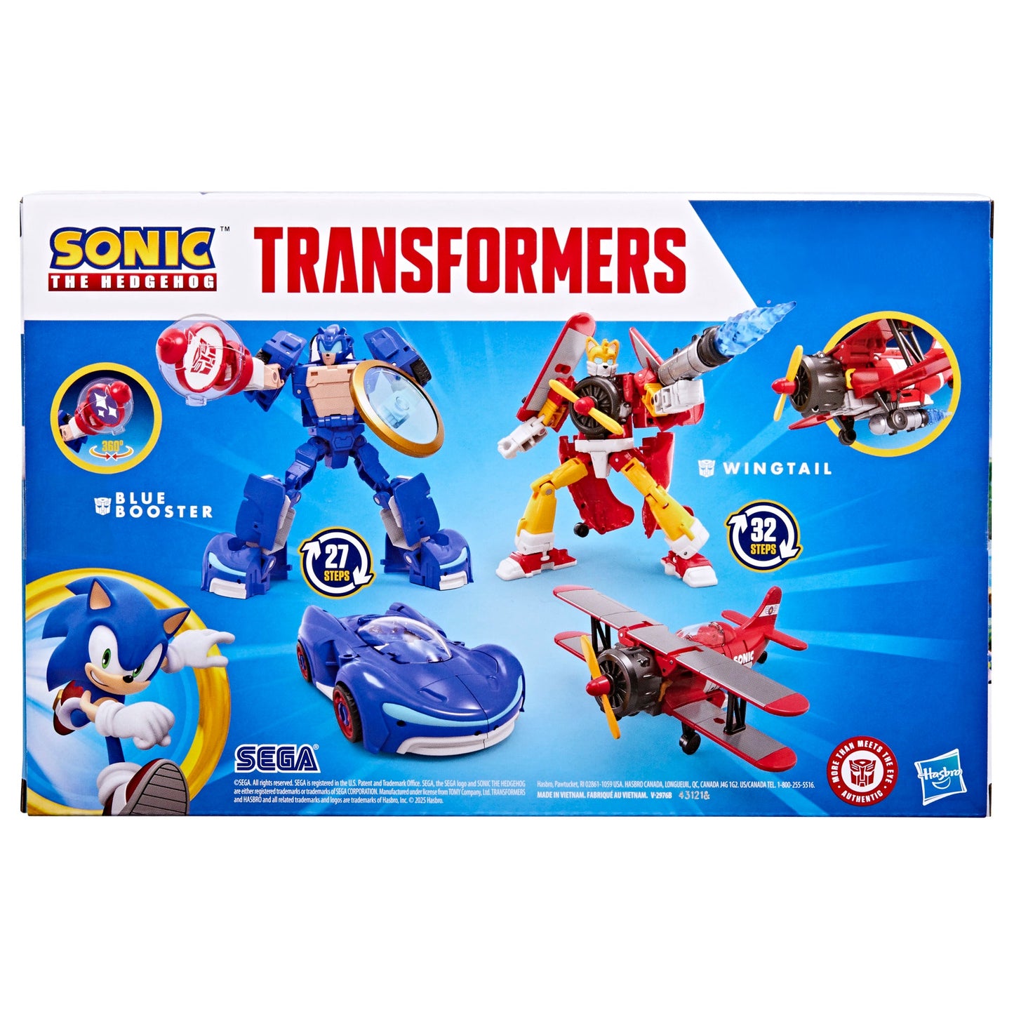 Transformers Collaborative Sonic the Hedgehog x Transformers Wingtail and Blue Booster