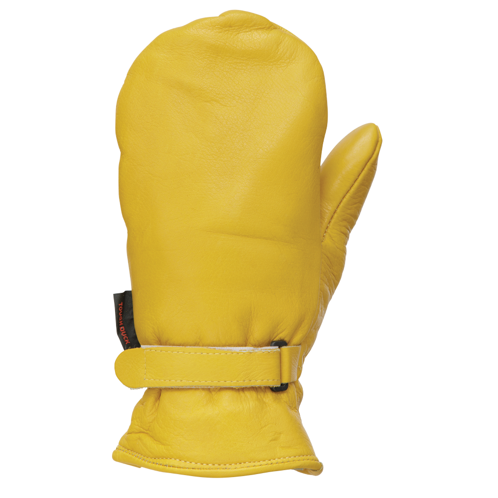 Tough Duck Leather Adjustable Pile-Lined Mitt (G353)
