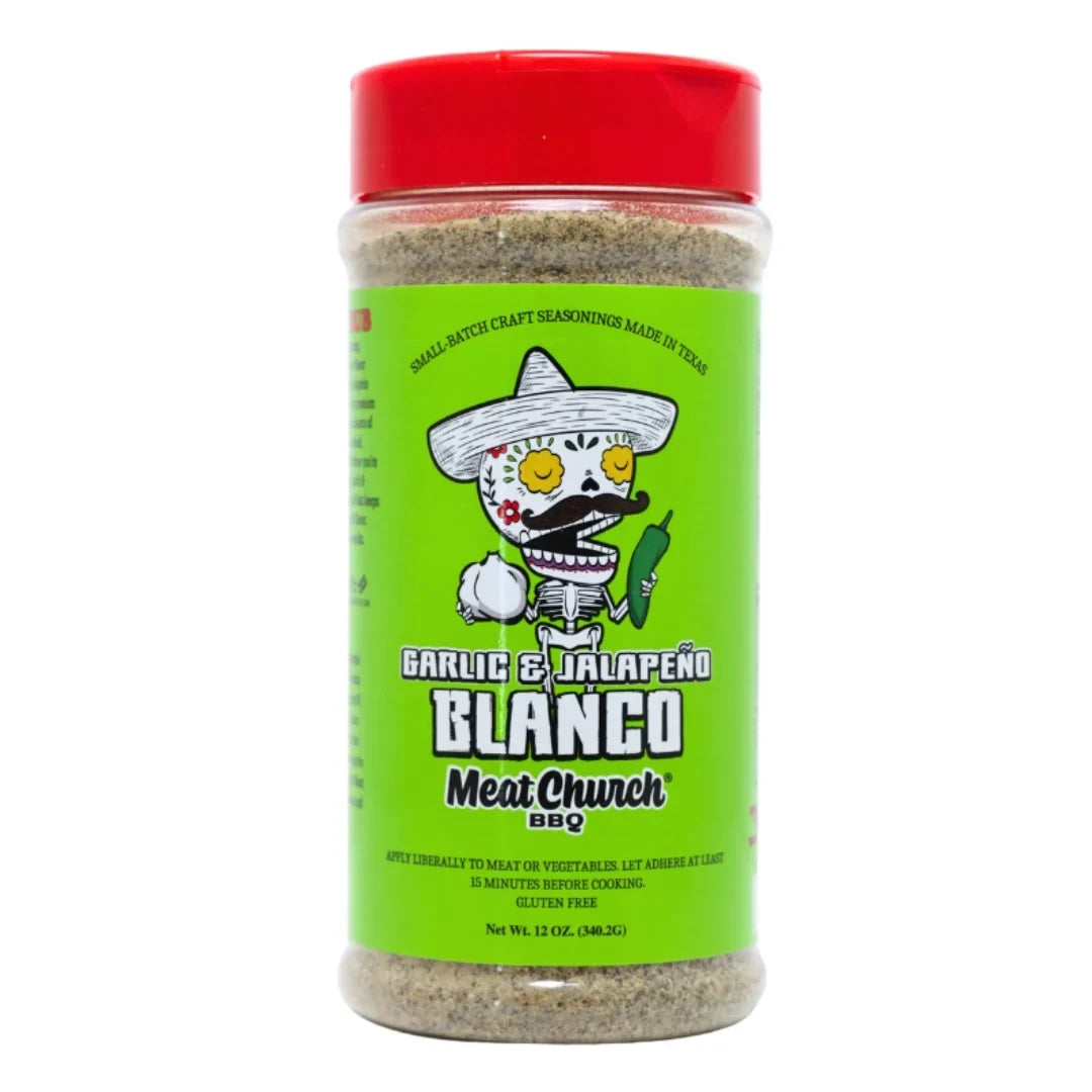 Meat Church Garlic & Jalapeño BLANCO Seasoning – 12 oz