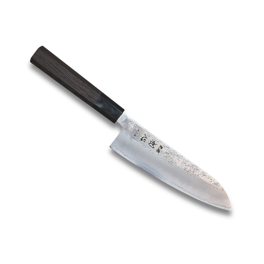 Ginrei Silver 3-Layer Nashiji Santoku knife 170mm Wenge Handle