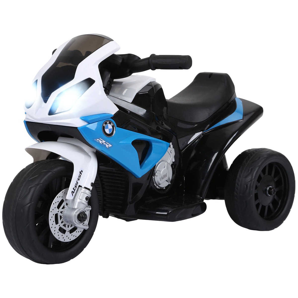 Kids Motorcycle, 6V Battery Powered Toddler Motorcycle with Headlight, Music, 3 Wheels Electric Motorcycle for Kids, Licensed BMW, Gift for Boys & Girls -Black