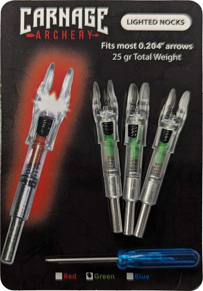 Carnage Lighted Nock Green 5mm