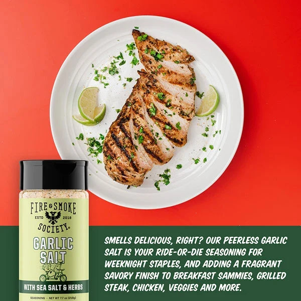 Fire & Smoke Society Garlic Salt All-Purpose Seasoning – 7.7 oz