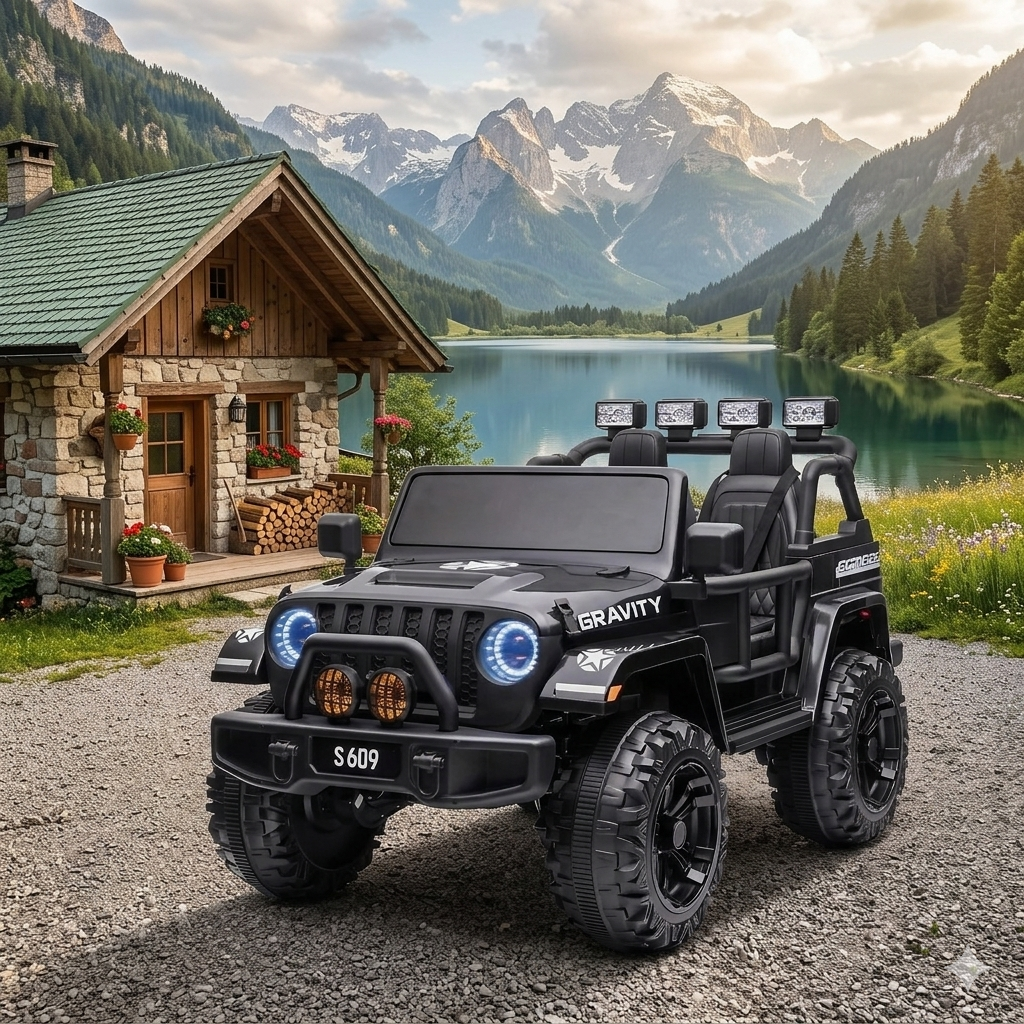 2026 24V Monster Jeep 2 Seater DELUXE Kids Ride On Car with Remote Control