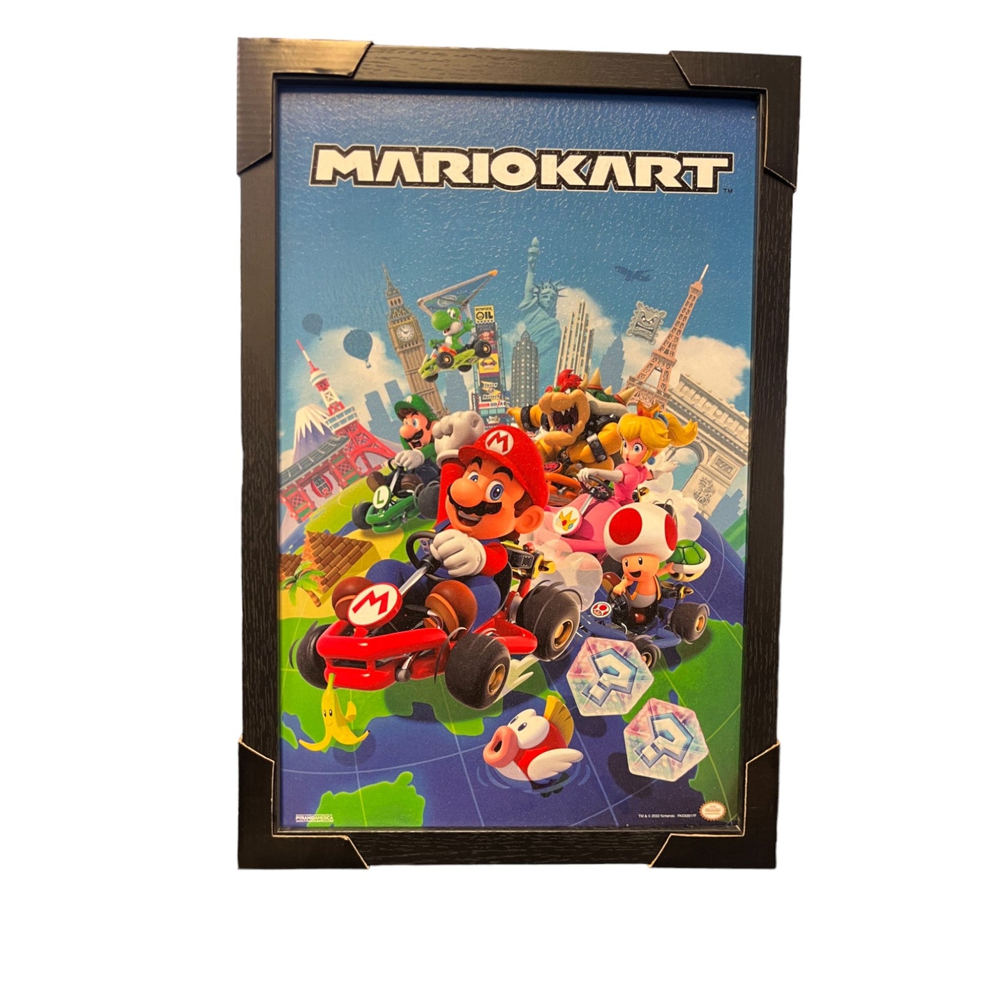 Globe Mario Kart Art 11″X17″ Framed Print