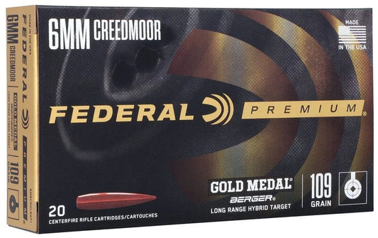 Federal Gold Medal Berger 6mm Creedmoor 109 Grain